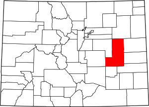 Colorado Map showing Lincoln County