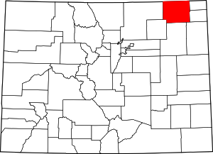 Colorado Map showing Logan County
