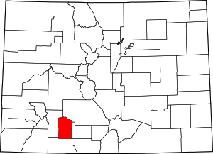 Colorado Map showing Mineral County