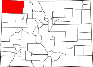 Colorado Map showing Moffat County