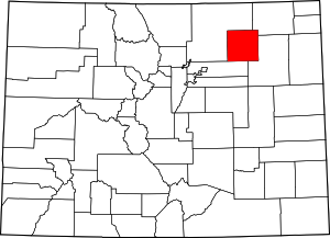 Colorado Map showing Morgan County