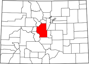 Colorado Map showing Park County