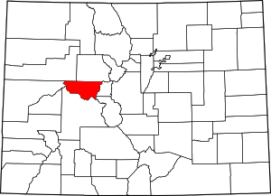 Colorado Map showing Pitkin County