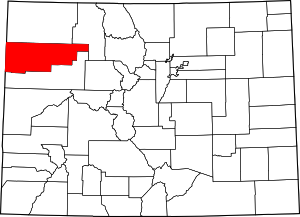 Colorado Map showing Rio Blanco County