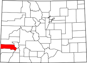 Colorado Map showing San Miguel County