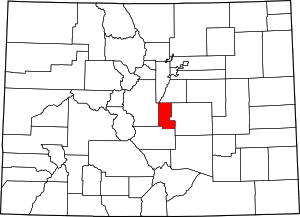 Colorado Map showing Teller County