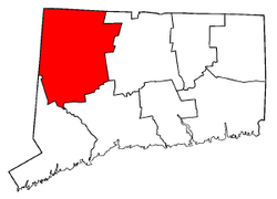 Connecticut Map showing Litchfield County
