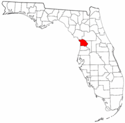 Florida Map showing Citrus County