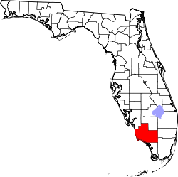 Florida Map showing Collier County