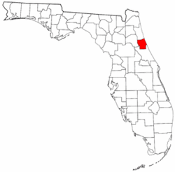 Florida Map showing Flagler County