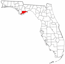 Florida Map showing Franklin County