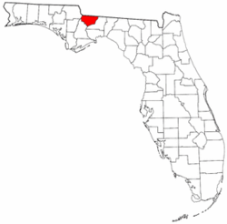Florida Map showing Gadsden County