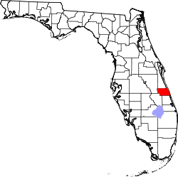Florida Map showing Indian River County