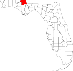 Florida Map showing Jackson County