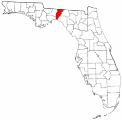 Florida Map showing Jefferson County