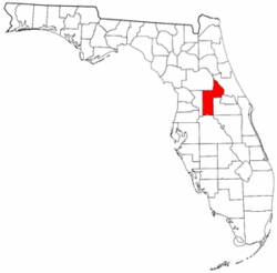 Florida Map showing Lake County