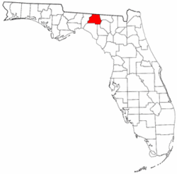 Florida Map showing Madison County