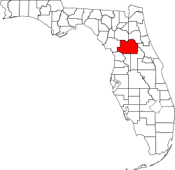 Florida Map showing Marion County