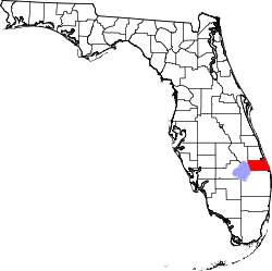Florida Map showing Martin County