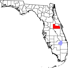 Florida Map showing Orange County