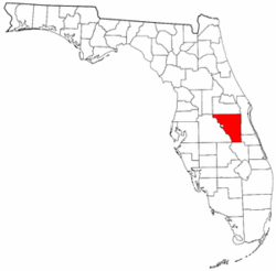 Florida Map showing Osceola County