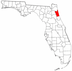 Florida Map showing Saint Johns County
