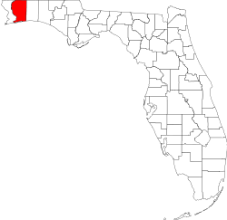 Florida Map showing Santa Rosa County