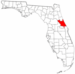 Florida Map showing Volusia County