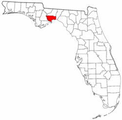 Florida Map showing Wakulla County