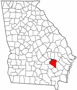 Georgia Map showing Appling County