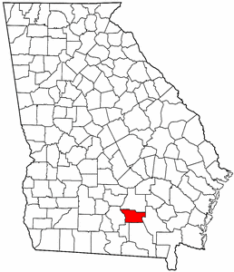 Georgia Map showing Atkinson County