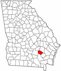 Georgia Map showing Bacon County