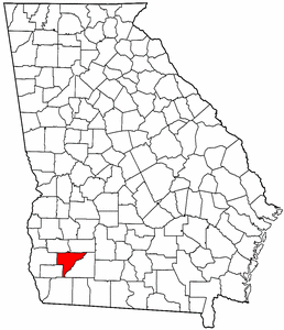 Georgia Map showing Baker County
