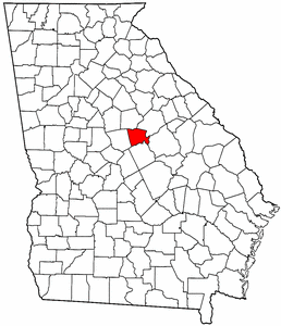 Georgia Map showing Baldwin County