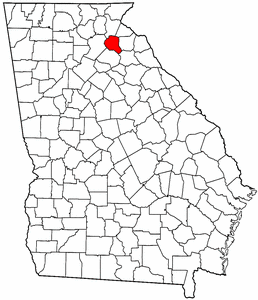 Georgia Map showing Banks County