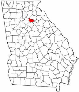 Georgia Map showing Barrow County