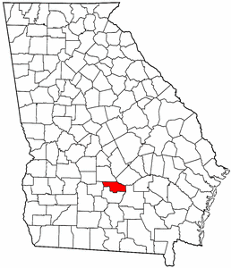 Georgia Map showing Ben Hill County