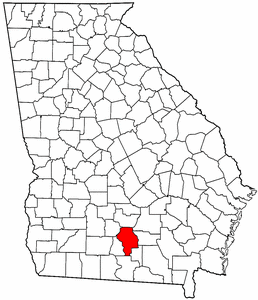 Georgia Map showing Berrien County