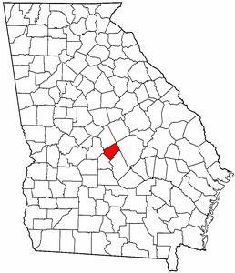 Georgia Map showing Bleckley County
