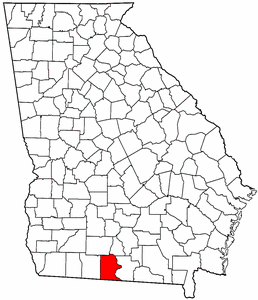 Georgia Map showing Brooks County