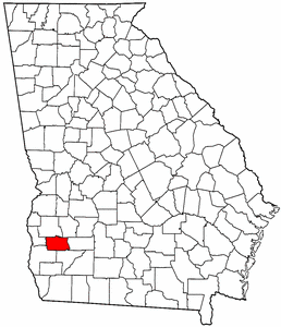 Georgia Map showing Calhoun County