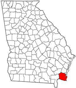 Georgia Map showing Camden County