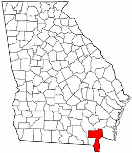 Georgia Map showing Charlton County