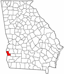 Georgia Map showing Clay County
