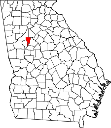 Georgia Map showing Clayton County