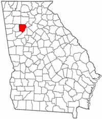 Georgia Map showing Cobb County