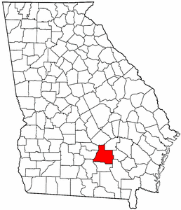 Georgia Map showing Coffee County