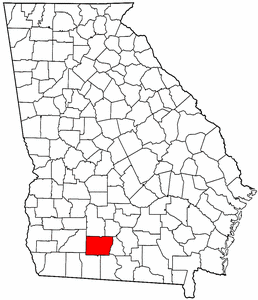 Georgia Map showing Colquitt County