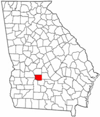 Georgia Map showing Crisp County