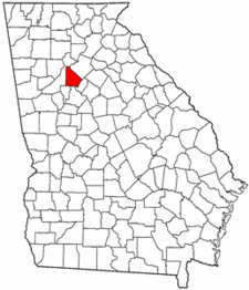 Georgia Map showing DeKalb County